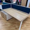 Senator 4 Person Beam Desk with Soft Close Pedestal Drawers, Dividing Screens and Cable Trays