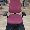 Burgundy High Back Operator Chair With Adjustable Arms 