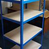 Blue 1795mm Metal Racking with Wooden Shelves