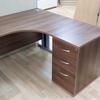 1800 x 1600mm Imperial Walnut Combi Desk With Drawers 