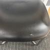 Black Faux Leather Cantilever Arm Chair