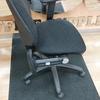 Black Fabric Operator Chair With Adjustable Arms