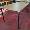 Walnut 1600mm Canteen Table with Black Frame