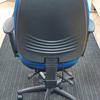 Blue Fabric Task Chair With Adjustable Arms and Pump Up Lumbar