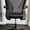 Black Mesh Operator Chair with Fixed Arms