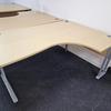 Elite Light Oak 1600mm Right Handed Radial Desk