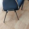 Used Black Fabric Stacking Flipper Chair