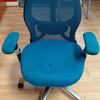 Executive Mesh Blue Chair With Adjustable Arms