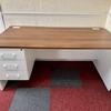 Imperial Panel End Desk 1600 x 800m in Dijon Walnut / White