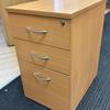 OI Beech Desk High Pedestal