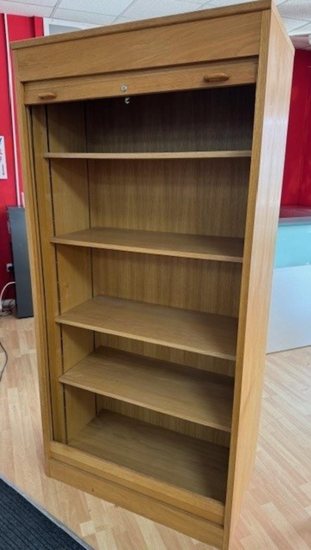 Light Oak 1990mm Tambour Cupboard