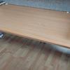 1600mm Dams Beech Workstation With White Legs 