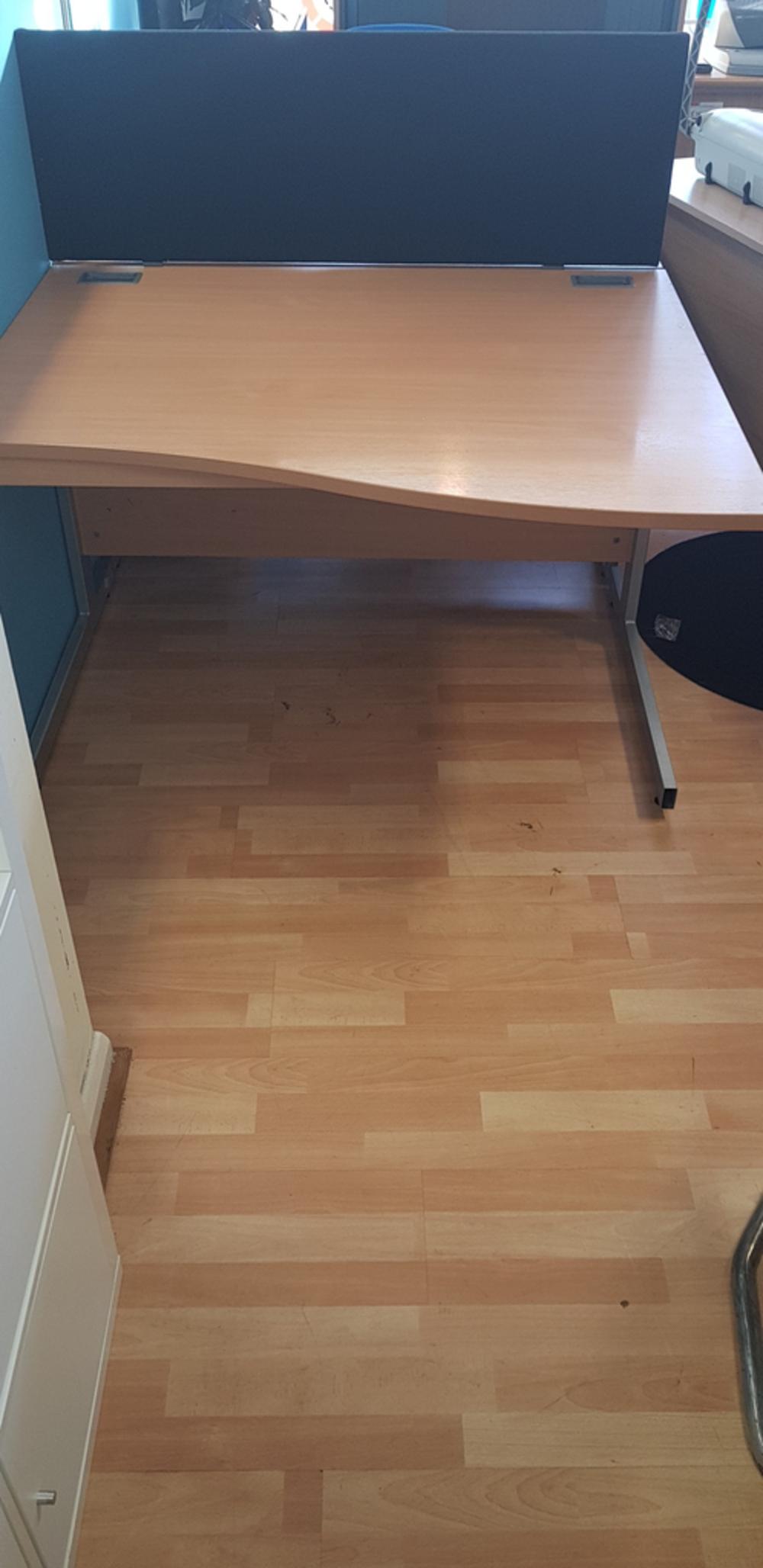 Imperial Beech 1200mm Wave Desk Right Handed