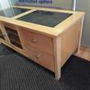 Oak Wood Vaneer Tv / Dvd Cabinet 