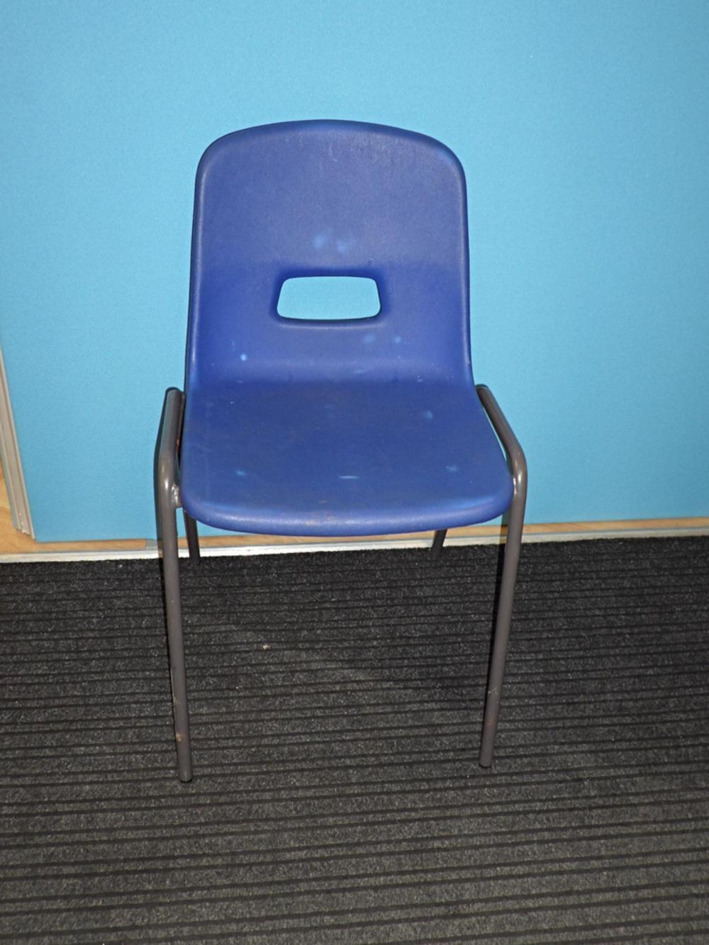 Stacking Blue Polypropylene Chair