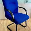 Blue Fabric Cantilever Boardroom / Meeting room Chair