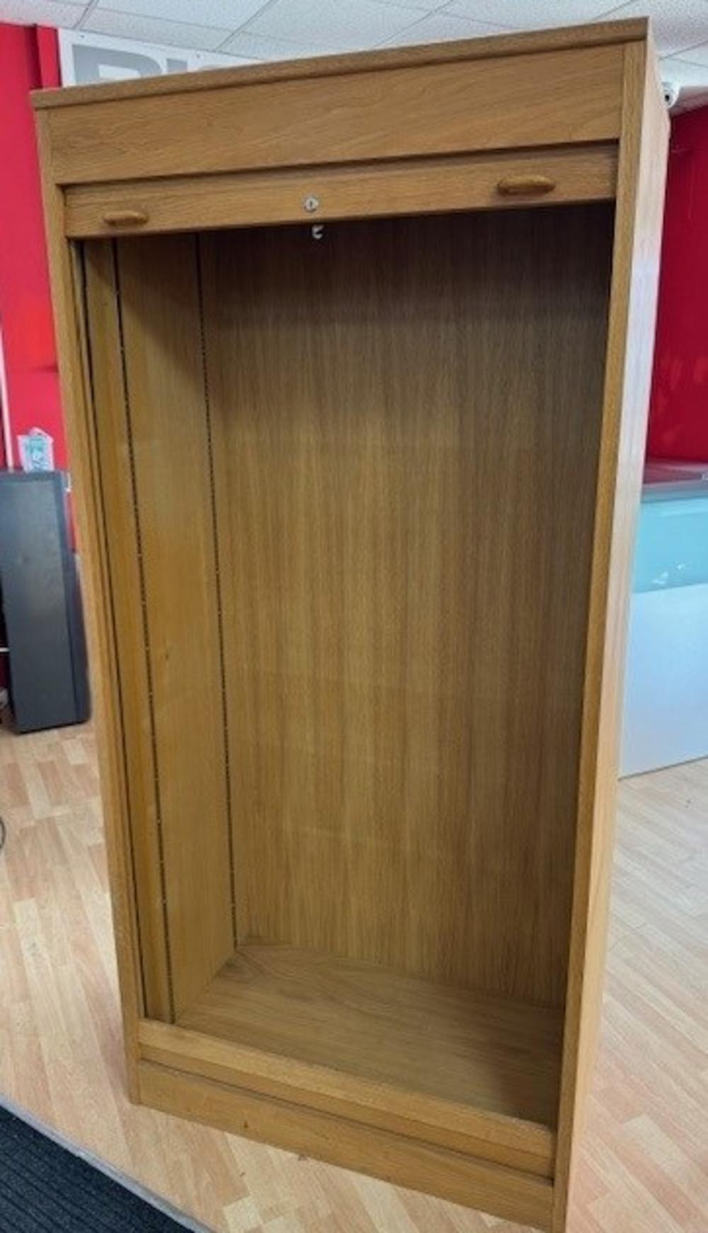 Light Oak 1990mm Tambour Cupboard