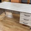 1600mm Grey Oak Single Pedestal Desk