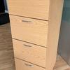 Eurotek 4 Drawer Light Oak Filing Cabinet - Non Locking