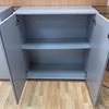 Grey Wooden Double Door Cupboard