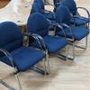 Set of 7 Dark Green Meeting Room Chairs