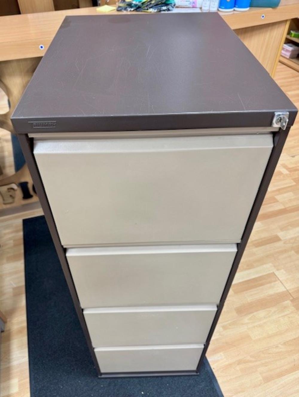 Triumph Brown / Beige 4 Drawer Filing Cabinet