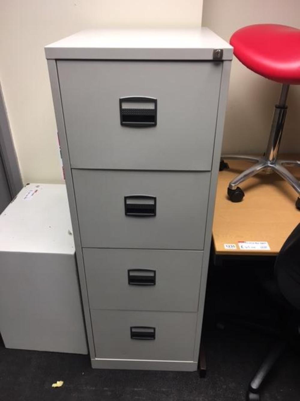 Bisley 4 Drawer Filing Cabinet Grey