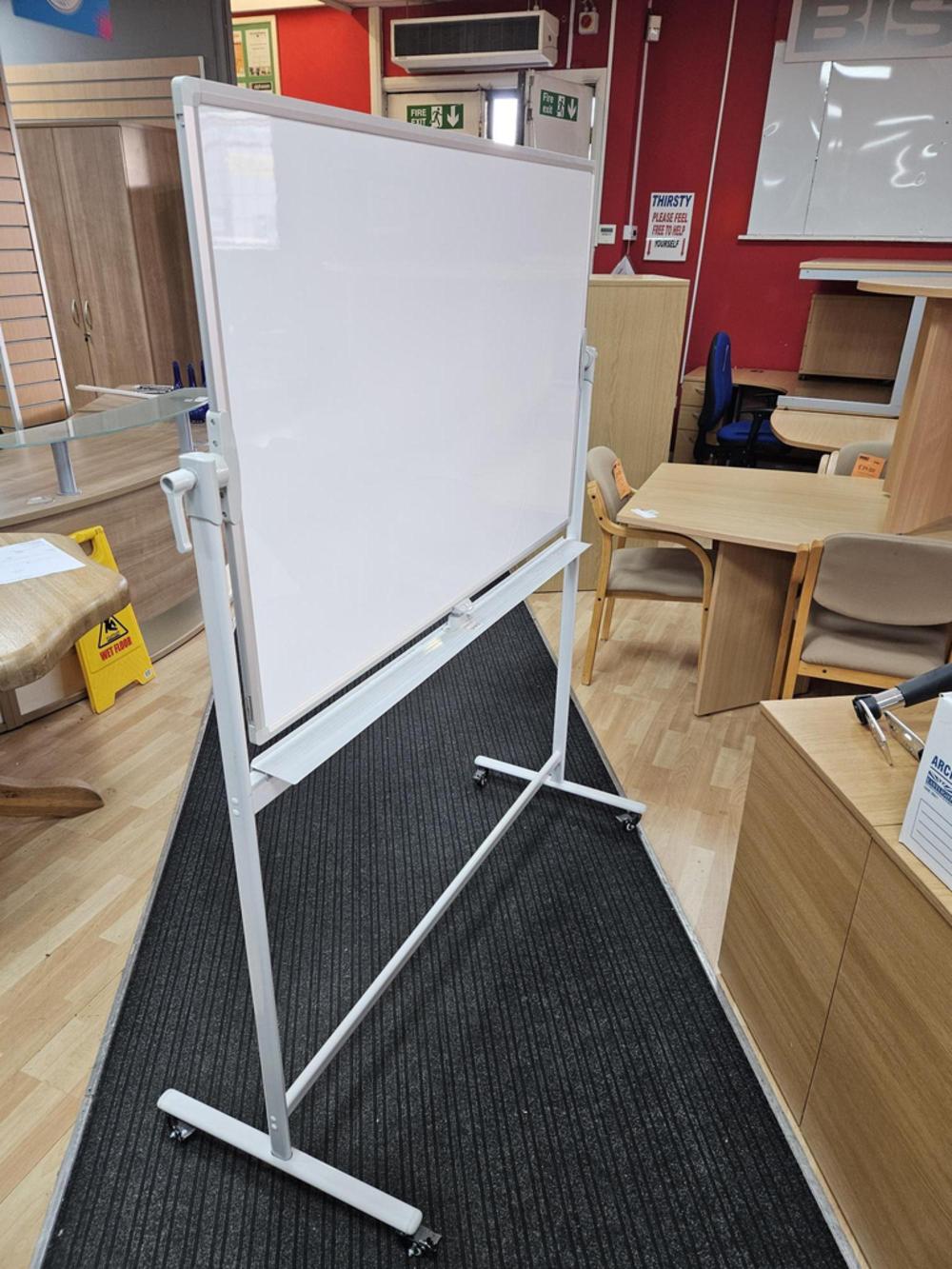 1700mm High Mobile / Tilt Whiteboard On Castors Board Is 1200mm x 800mm