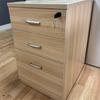 Stone Oak Desk High Lockable Pedestal