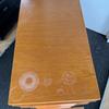 Cherry Wood Veneer Desk High Pedestal 800mm Deep