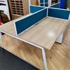 Senator 4 Person Beam Desk with Soft Close Pedestal Drawers, Dividing Screens and Cable Trays