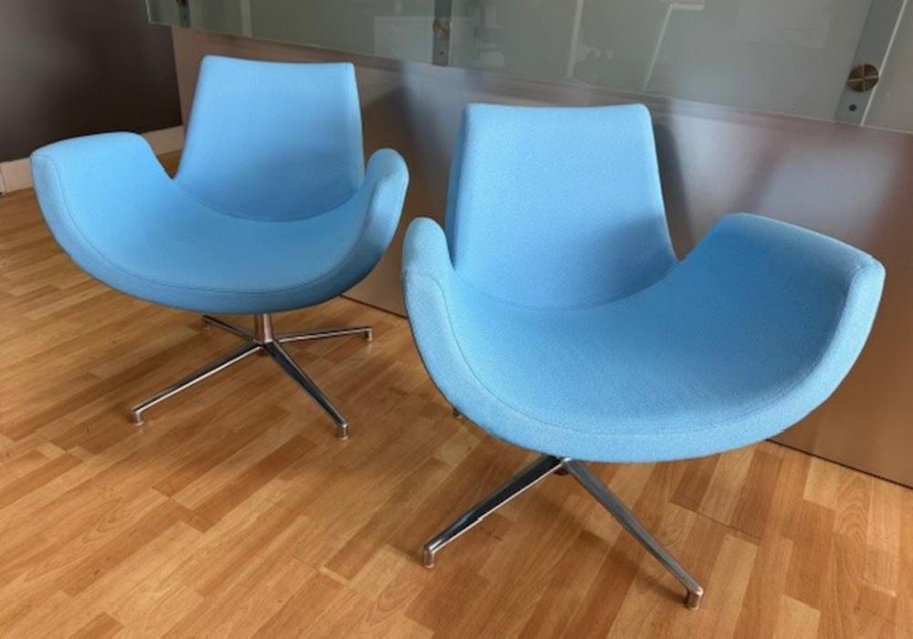 Pair of Imperial Relax Breakout / Reception Chairs with Aluminium Base