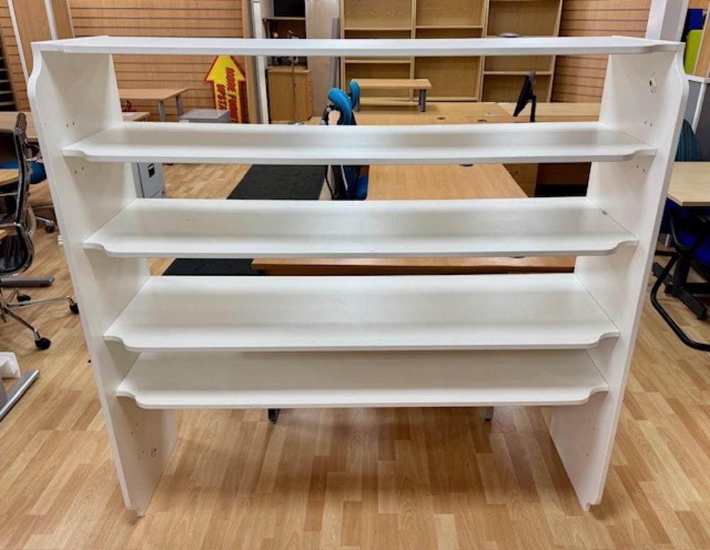 White Fixed Shelf Display Bookcase 1500mm high