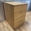 2 Drawer Filing Cabinet in Beech  - Lock Missing