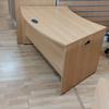 Beech Curved Workstation 1660 x 800mm