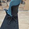 Green Fabric Operator Chair With Adjustable Arms 