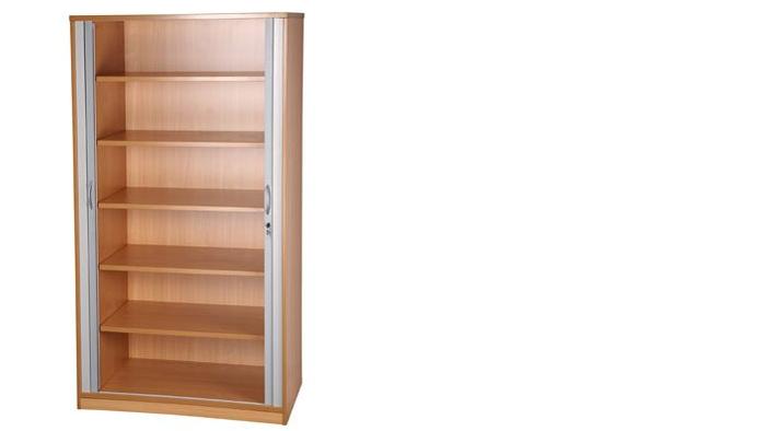 OI Endurance 2000mm Tambour Cupboard shown with Optional  Shelves