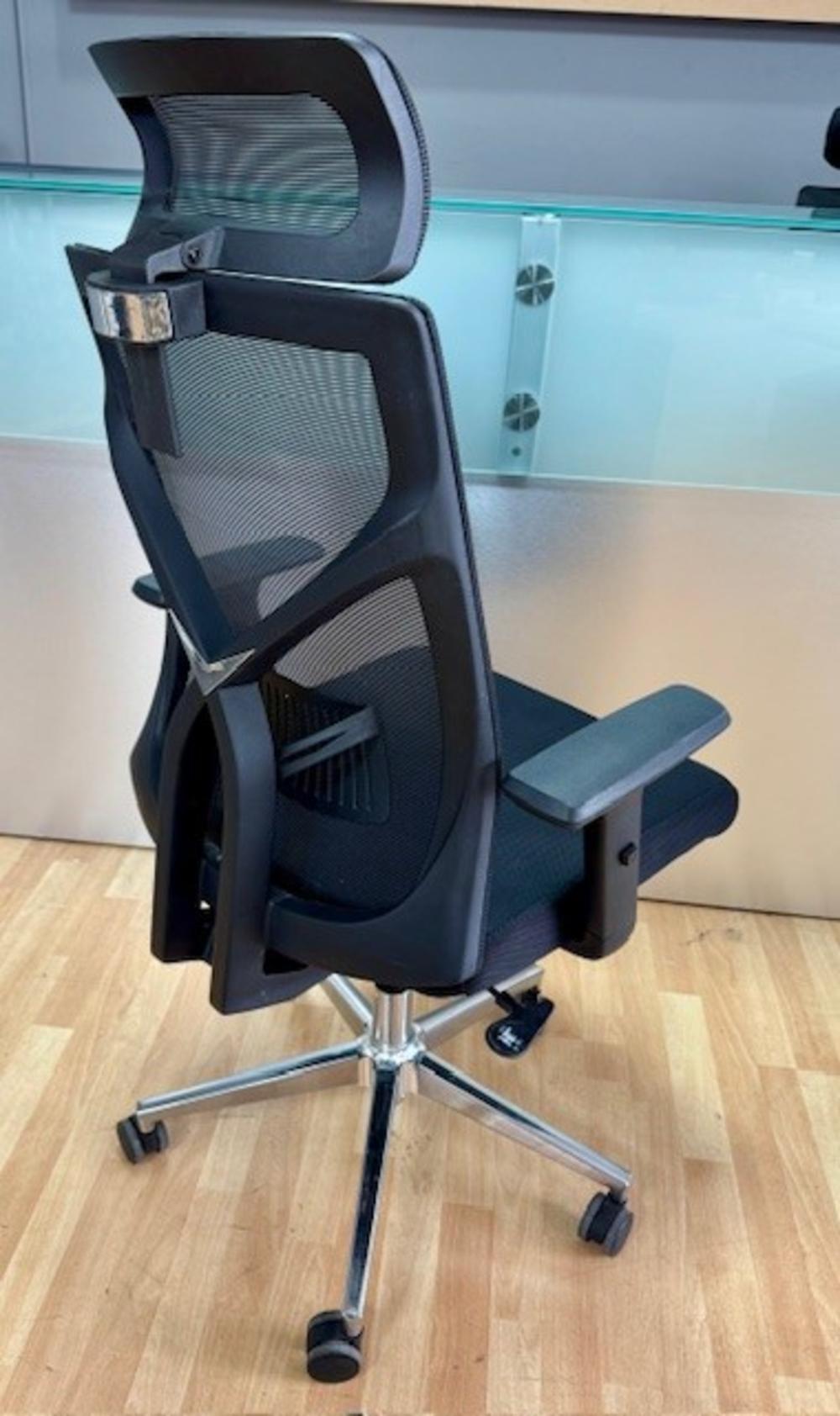 High Back Mesh Chair with Headrest & Adjustable Arms