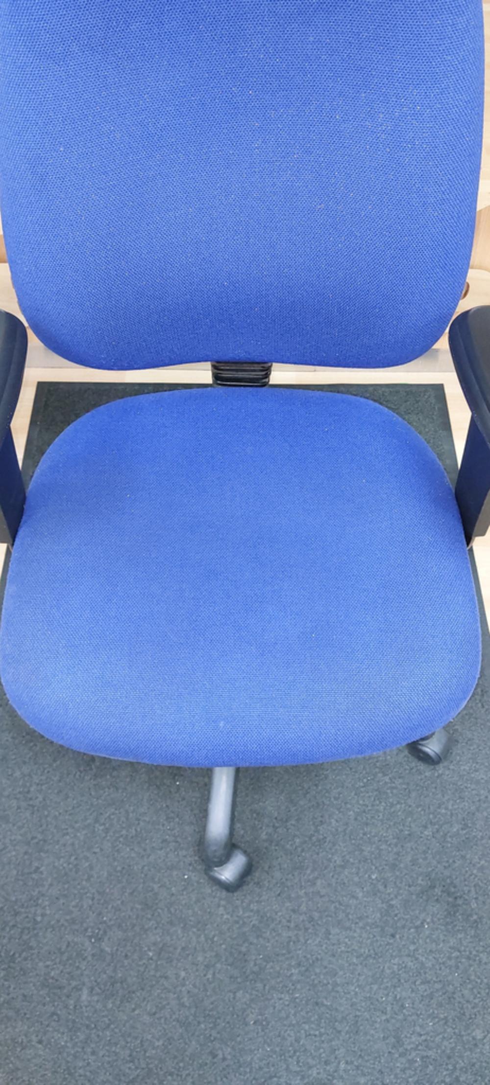 Blue High Back Operator Chair With Adjustable Arms