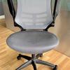 Grey Mesh Operator Chair With Fold Back Armrests