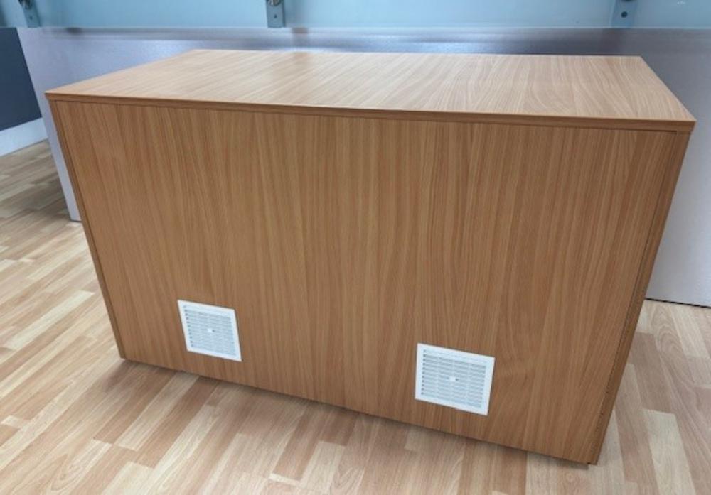 Beech Double Door Cupboard with Adjustable Shelves Vented Back Panel