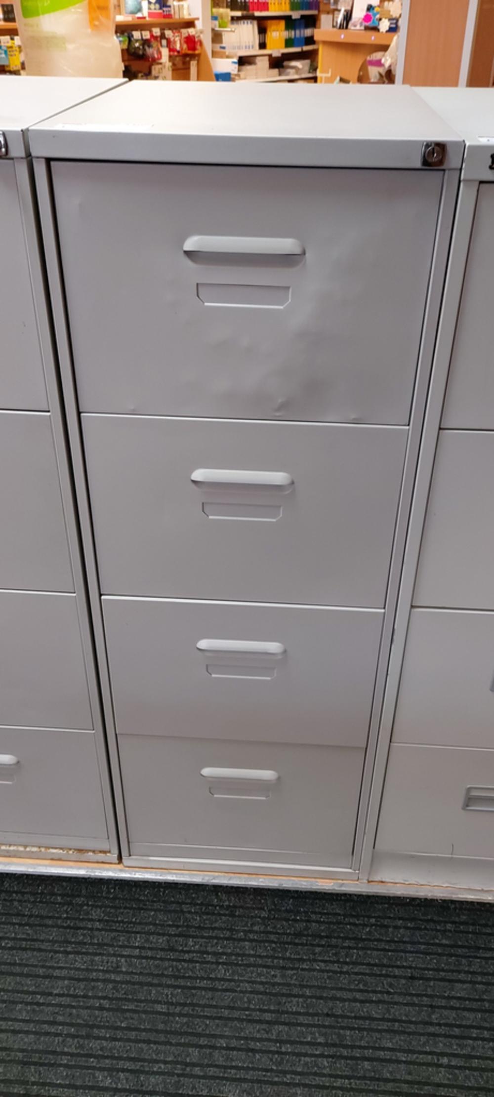 Grey 4 Drawer Filing Cabinet