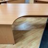 Panel Leg 1800mm Left Hand Radial Desk in Beech