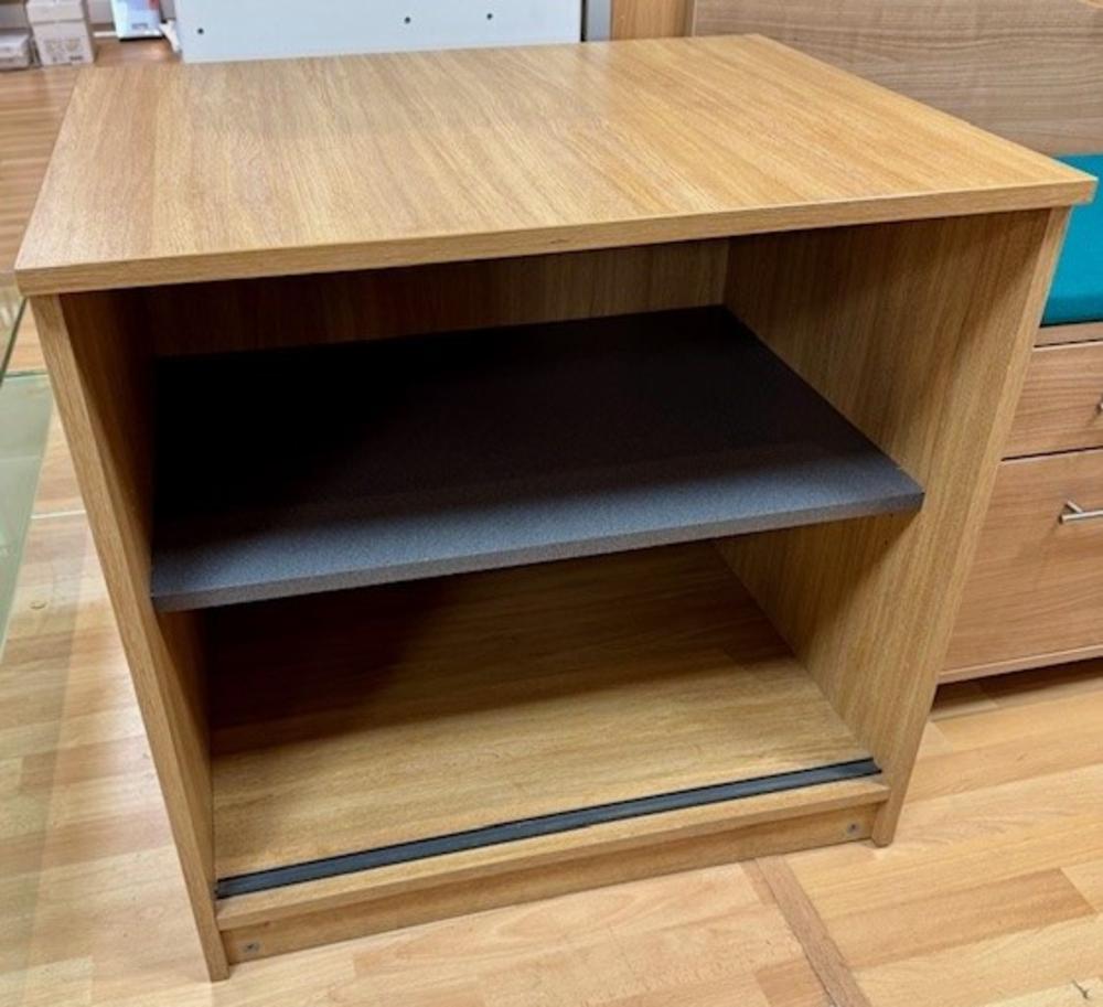 Light Oak Desk High Open Cupboard