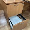 Lockable Beech 2 Drawer Filing Cabinet 