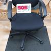 Black Fabric Extra High Back Operator Chair With Loop Arms 