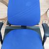 Blue Fabric Executive Chair With Adjustable Arms And Headrest 