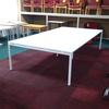 3200mm x 1640mm White Boardroom Table With White Legs 