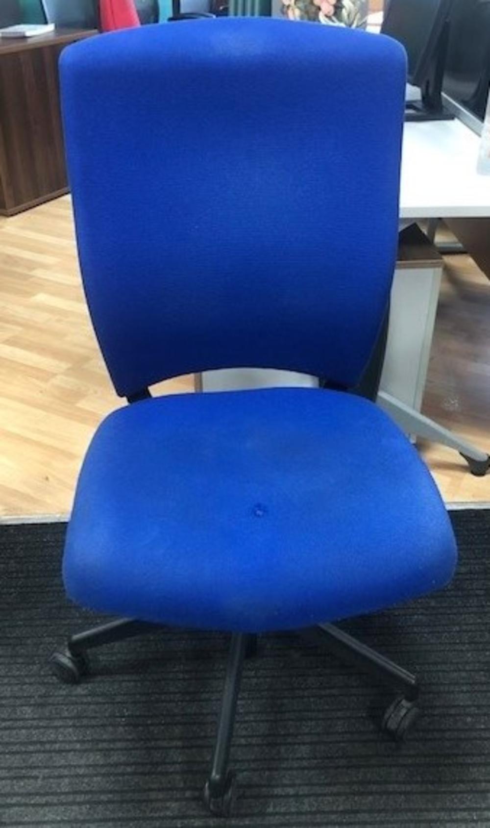 Blue Square Back Operator Chair