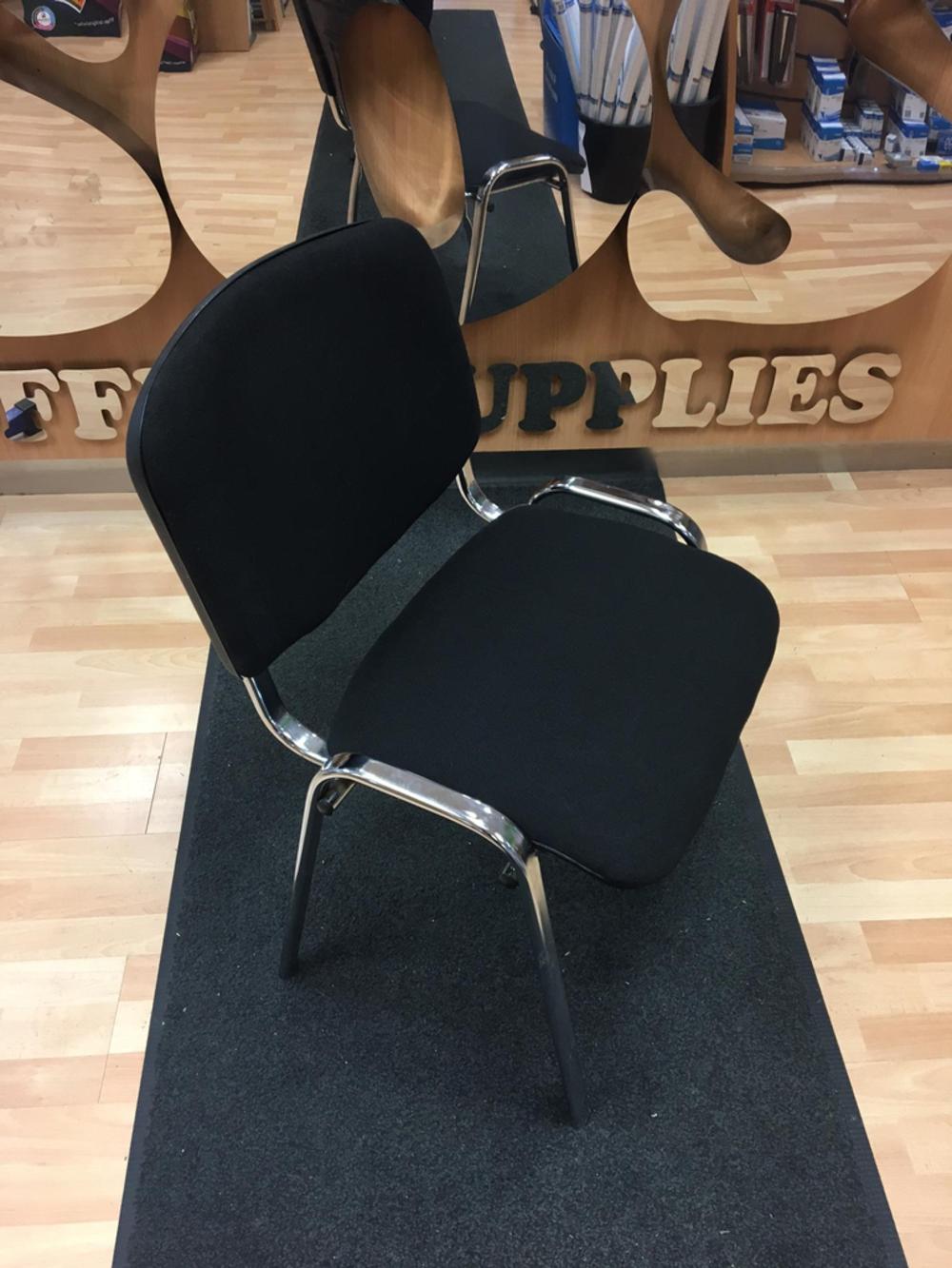 Chrome Frame Black Flipper Chairs